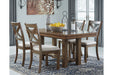 Moriville Beige Dining Table and 4 Chairs - Gate FurnitureDining Room Set