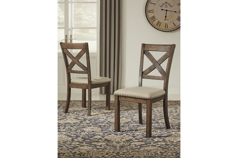 Moriville Beige Dining Table and 6 Chairs - Lara FurnitureDining Room Set