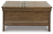Moriville Coffee Table with 2 End Tables in Grayish Brown - PKG015592