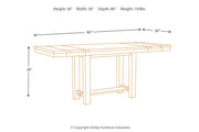 Moriville Grayish Brown Counter Height Dining Extension Table - Gate FurnitureCounter Height Table
