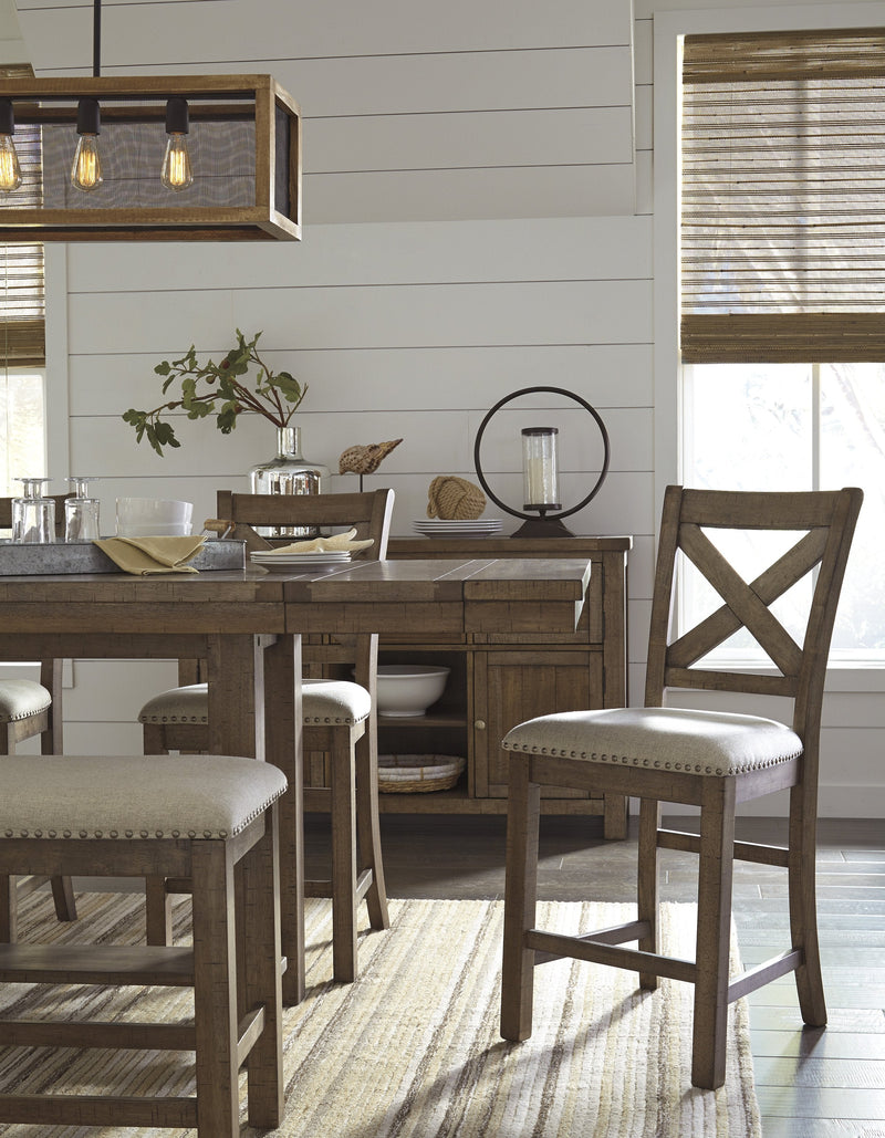 Moriville Grayish Brown Counter Height Set - Lara FurnitureCounter Height Set