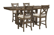 Moriville Grayish Brown Counter Height Set - Lara FurnitureCounter Height Set