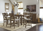 Moriville Grayish Brown Counter Height Set - Lara FurnitureCounter Height Set
