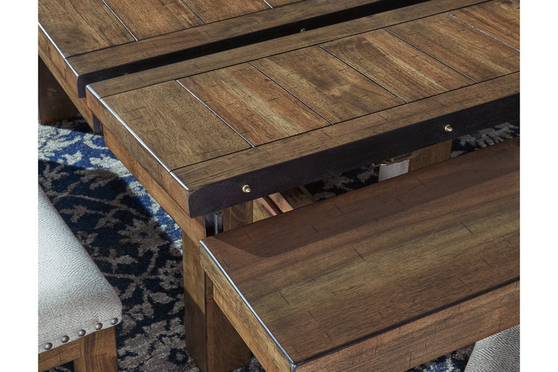 Moriville Grayish Brown Dining Extension Table - Gate FurnitureDining Table