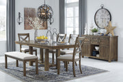 Moriville Grayish Brown Dining Room Set - Gate FurnitureDining Room Set