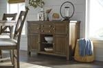 Moriville Grayish Brown Dining Server - Lara FurnitureCabinet