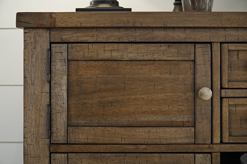 Moriville Grayish Brown Dining Server - Lara FurnitureCabinet