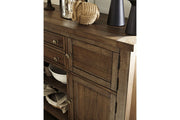 Moriville Grayish Brown Dining Server - Lara FurnitureCabinet