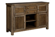 Moriville Grayish Brown Dining Server - Lara FurnitureCabinet