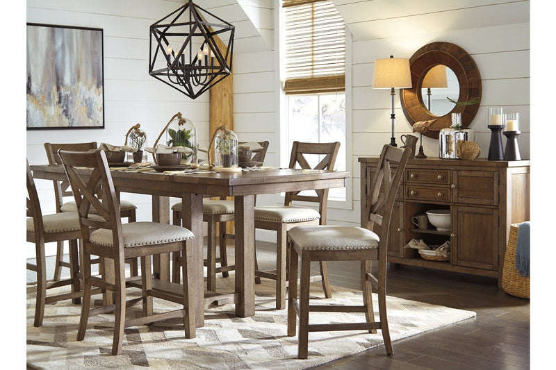 Moriville Grayish Brown Dining Server - Lara FurnitureCabinet
