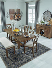 Moriville Grayish Brown Extendable Dining Set - Lara FurnitureDining Room Set