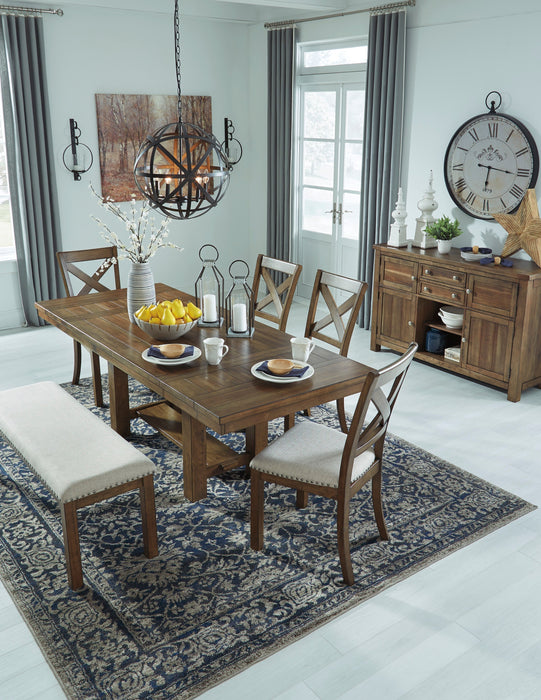 Moriville Grayish Brown Extendable Dining Set - Gate FurnitureDining Room Set