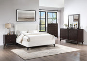Mosby Upholstered Queen Wingback Bed Snow - 306020Q