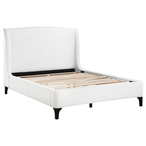 Mosby Upholstered Queen Wingback Bed Snow - 306020Q