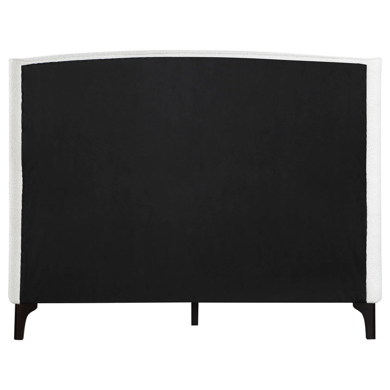 Mosby Upholstered Queen Wingback Bed Snow - 306020Q