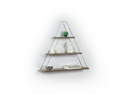 Moset Triangle Shelf in Walnut-Chrome - 760-MOS-MT191001