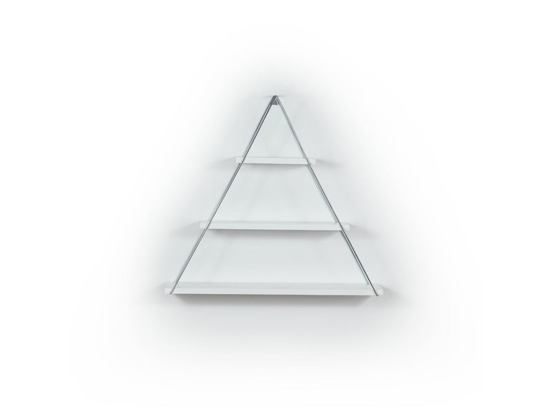 Moset Triangle Shelf in Walnut-Chrome - 760-MOS-MT191001