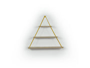 Moset Triangle Shelf in White-Chrome - 760-MOS-MT191003