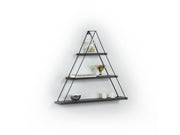 Moset Triangle Shelf in White-Chrome - 760-MOS-MT191003