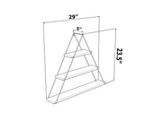 Moset Triangle Shelf in White-Chrome - 760-MOS-MT191003