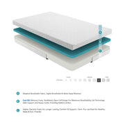 MT-G06T 6" Twin Gel-Infused Memory Foam Mattress - MT-G06T