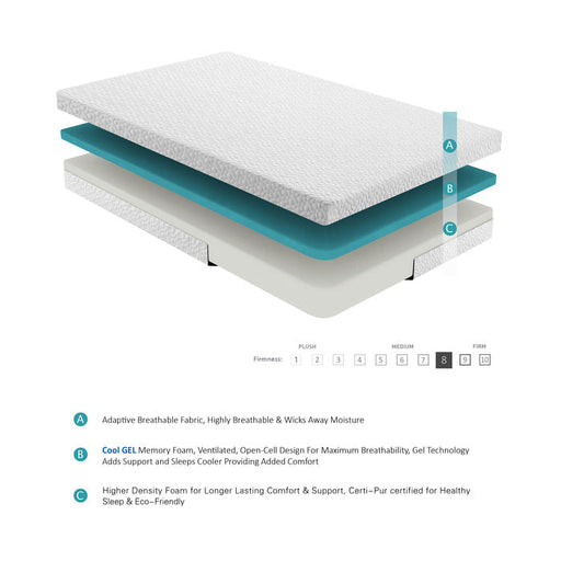 MT-G06T 6" Twin Gel-Infused Memory Foam Mattress - MT-G06T