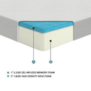 MT-G06T 6" Twin Gel-Infused Memory Foam Mattress - MT-G06T