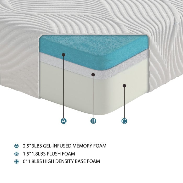MT-G10ET 10" Twin XL Gel-Infused Memory Foam Mattress - MT-G10ET