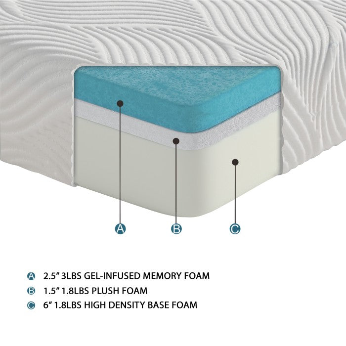 MT-G10ET*2 10" Split Eastern King Gel-Infused Memory Foam Mattress (2-Piece) - MT-G10ET*2