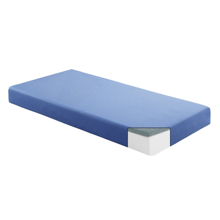 MT-PG07BLF 7" Blue Full Gel-Infused Memory Foam Mattress and Pillow Set - MT-PG07BLF