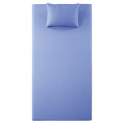 MT-PG07BLT 7" Blue Twin Gel-Infused Memory Foam Mattress and Pillow Set - MT-PG07BLT