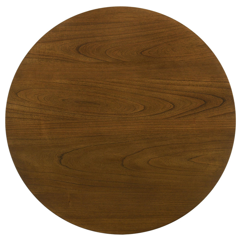 Mueller 5-piece 48-inch Round Dining Set Brown and Beige - 193580-S5