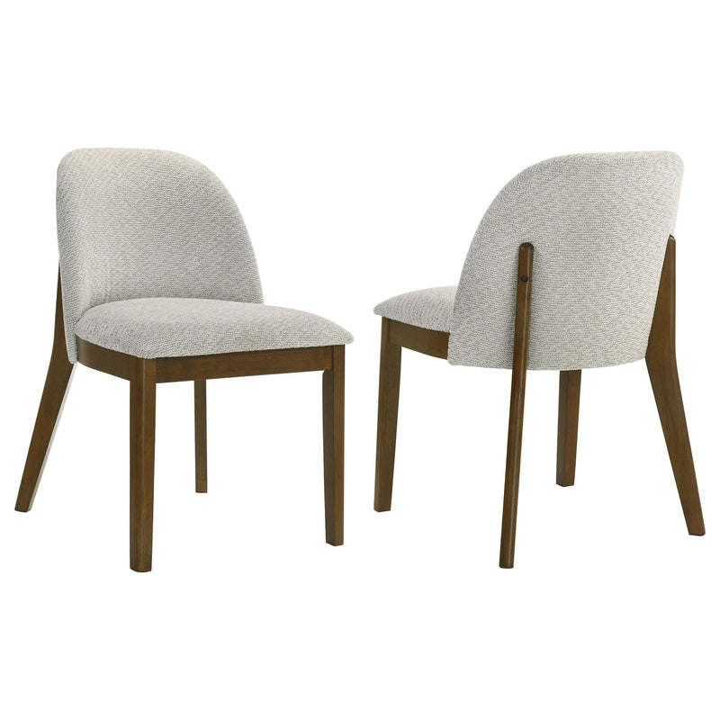 Mueller Upholstered Dining Side Chair Brown and Beige (Set of 2) - 193582