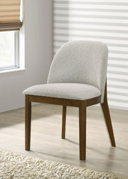 Mueller Upholstered Dining Side Chair Brown and Beige (Set of 2) - 193582