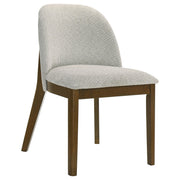 Mueller Upholstered Dining Side Chair Brown and Beige (Set of 2) - 193582