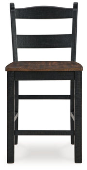 Multi Valebeck Counter Height Dining Table and 4 Barstools with Storage - PKG016052