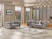 Munich Stationary Loveseat Grey in Grey - 101-MUN-TRK375-2