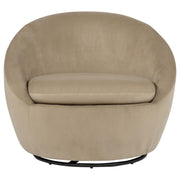 Myernick Velvet Upholstered Swivel Accent Chair Camel - 903228