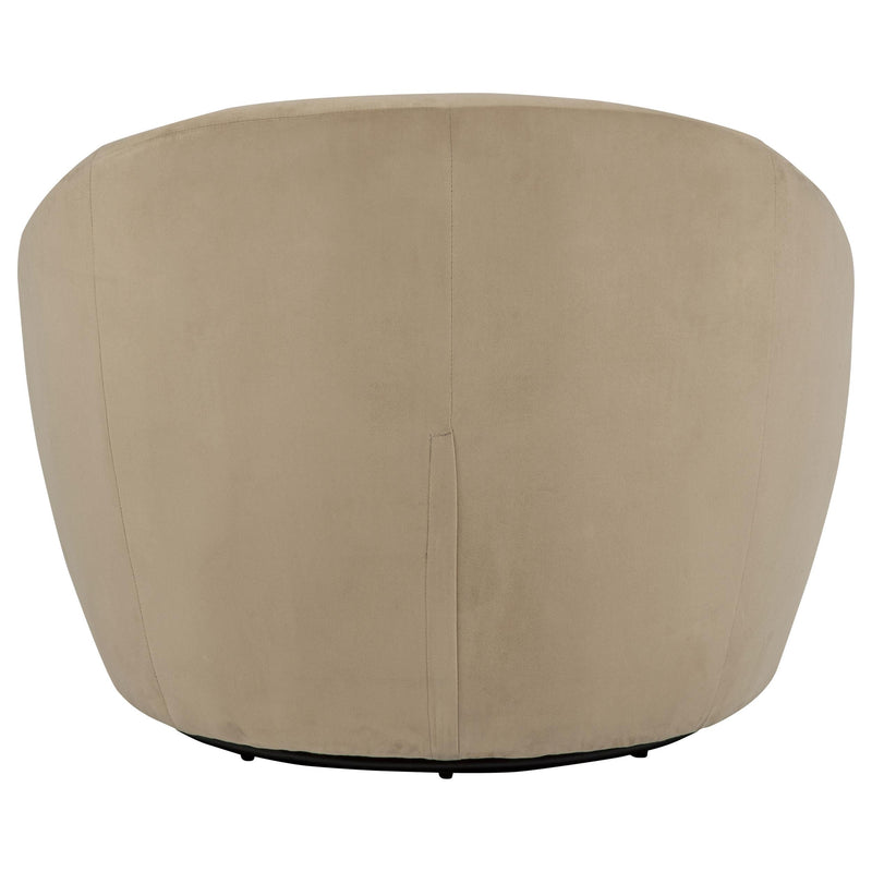 Myernick Velvet Upholstered Swivel Accent Chair Camel - 903228