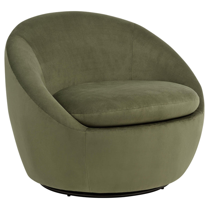 Myernick Velvet Upholstered Swivel Accent Chair Olive - 903229