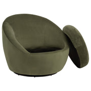 Myernick Velvet Upholstered Swivel Accent Chair Olive - 903229