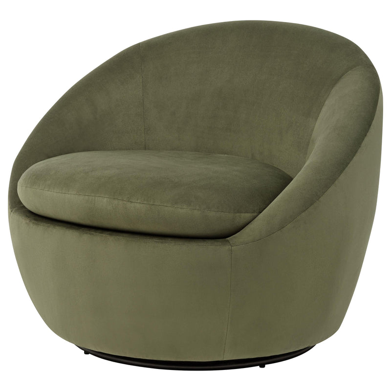 Myernick Velvet Upholstered Swivel Accent Chair Olive - 903229