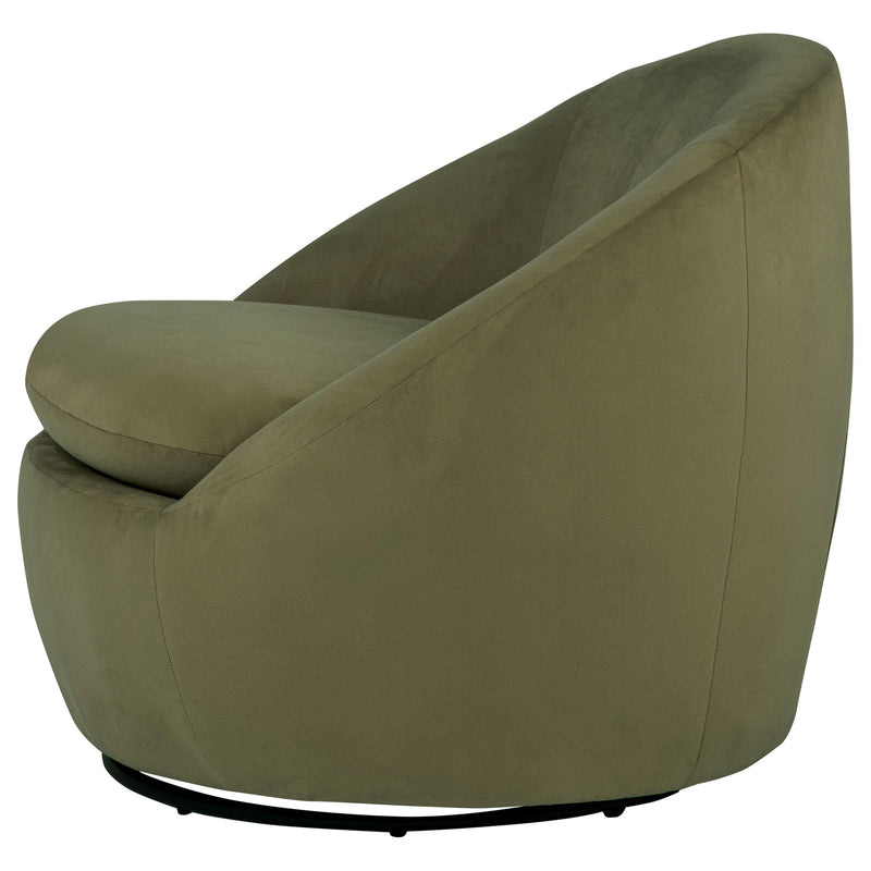 Myernick Velvet Upholstered Swivel Accent Chair Olive - 903229