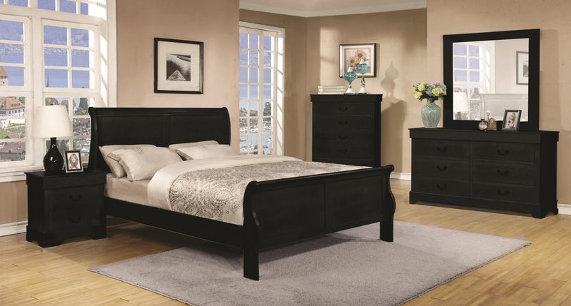 Mystic - Black Sleigh King Bed - B345-K-Bed