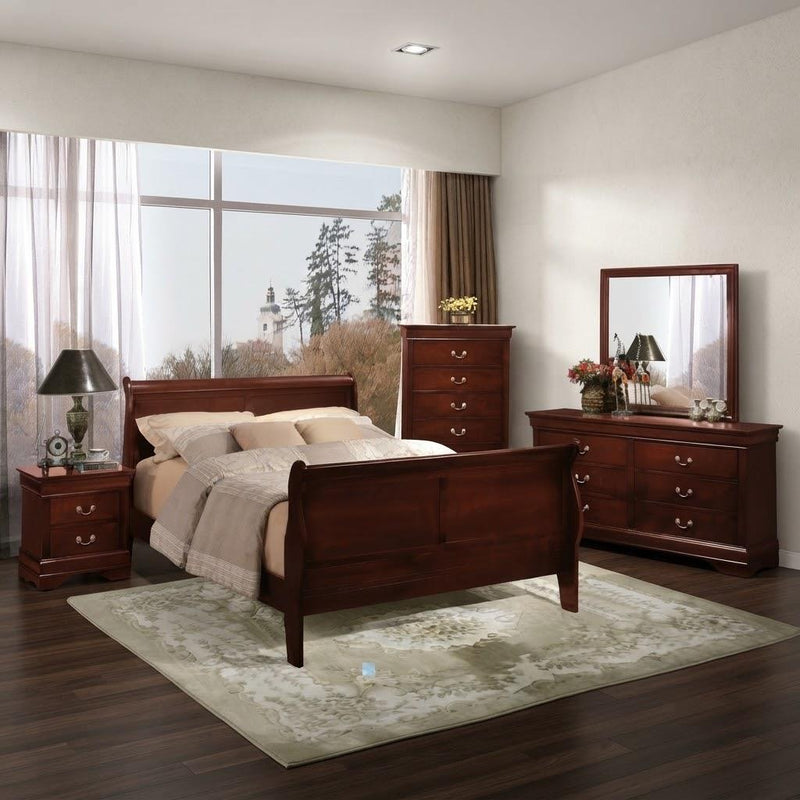 Mystic - Cherry King Bed, Dresser, Mirror - B342-KDM