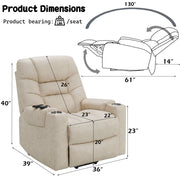 Nairi Power Recliner W/Lift & Heating & Massage - LV02995