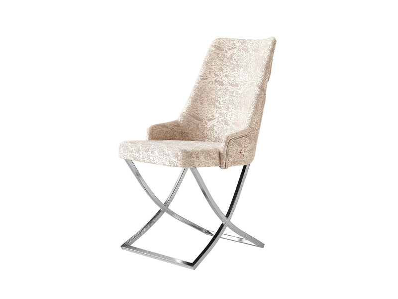 Napoli Dining Chair - Gold X Leg - 115-PIE-NESTA13-DC