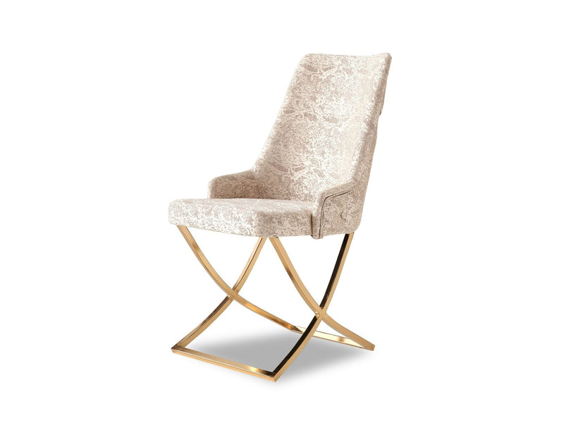 Napoli Dining Chair - Gold X Leg - 115-PIE-NESTA13-DC