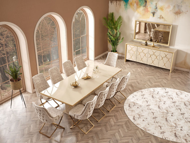 Napoli Diningroom (Dining Table & Dining Chair) - For 10 People - 115-NAP-10-SET-2