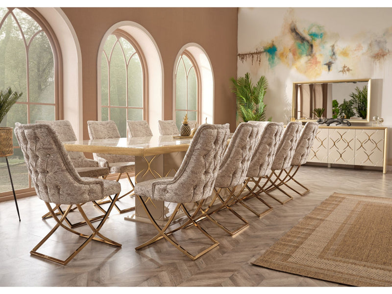 Napoli Diningroom (Dining Table & Dining Chair) - For 8 People - 115-NAP-8-SET-2